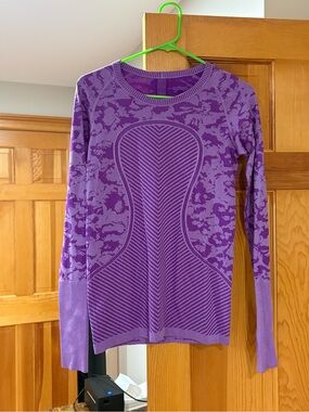 lululemon athletica Purple Seamless Patterned Long-Sleeve Top